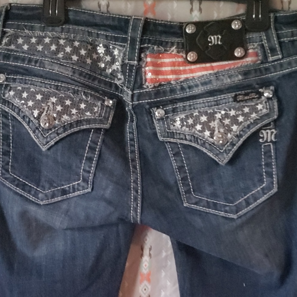 Jeans Miss Me American Flag Skinny Jeans